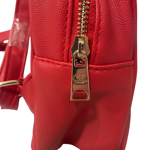 CXL Christian Lacroix Red Backpack Streetwear Mini Vegan Leather Logo Travel Bag - Picture 5 of 10